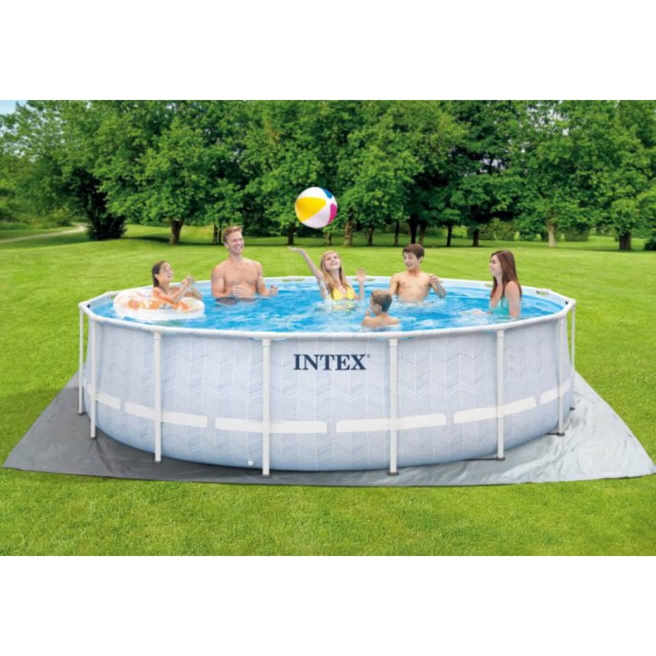 Intex 16Ft X 48In Chevron Prism Frame Premium Pool Set, Age: 6+