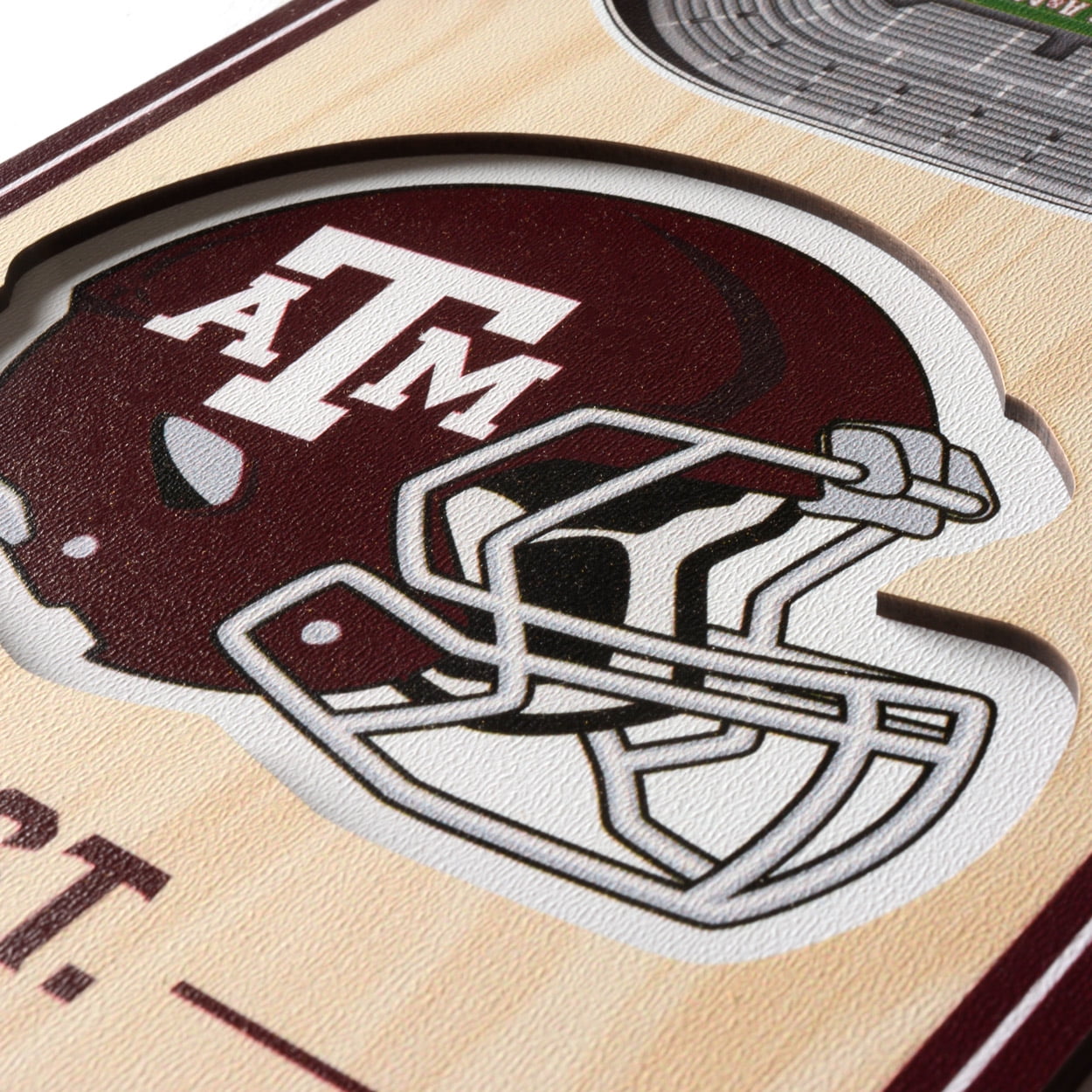 YouTheFan NCAA Texas A&M Aggies 6'' x 19'' 3D Stadium View Banner