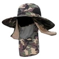 thumbnail image 4 of Sombrero de pesca Shamjiam Protección Transpirable visera con cara extraíble Camuflaje multicolor, 4 of 8