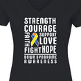 thumbnail image 4 of Inktastic Down Syndrome Awareness Strenth Courage Support Women's V-Neck T-Shirt, 4 of 5