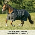 thumbnail image 2 of ARMORFLEX Challenger II V-Free Adjusta-Fit Heavy Turnout Blanket | Black/Gray | 84, 2 of 9