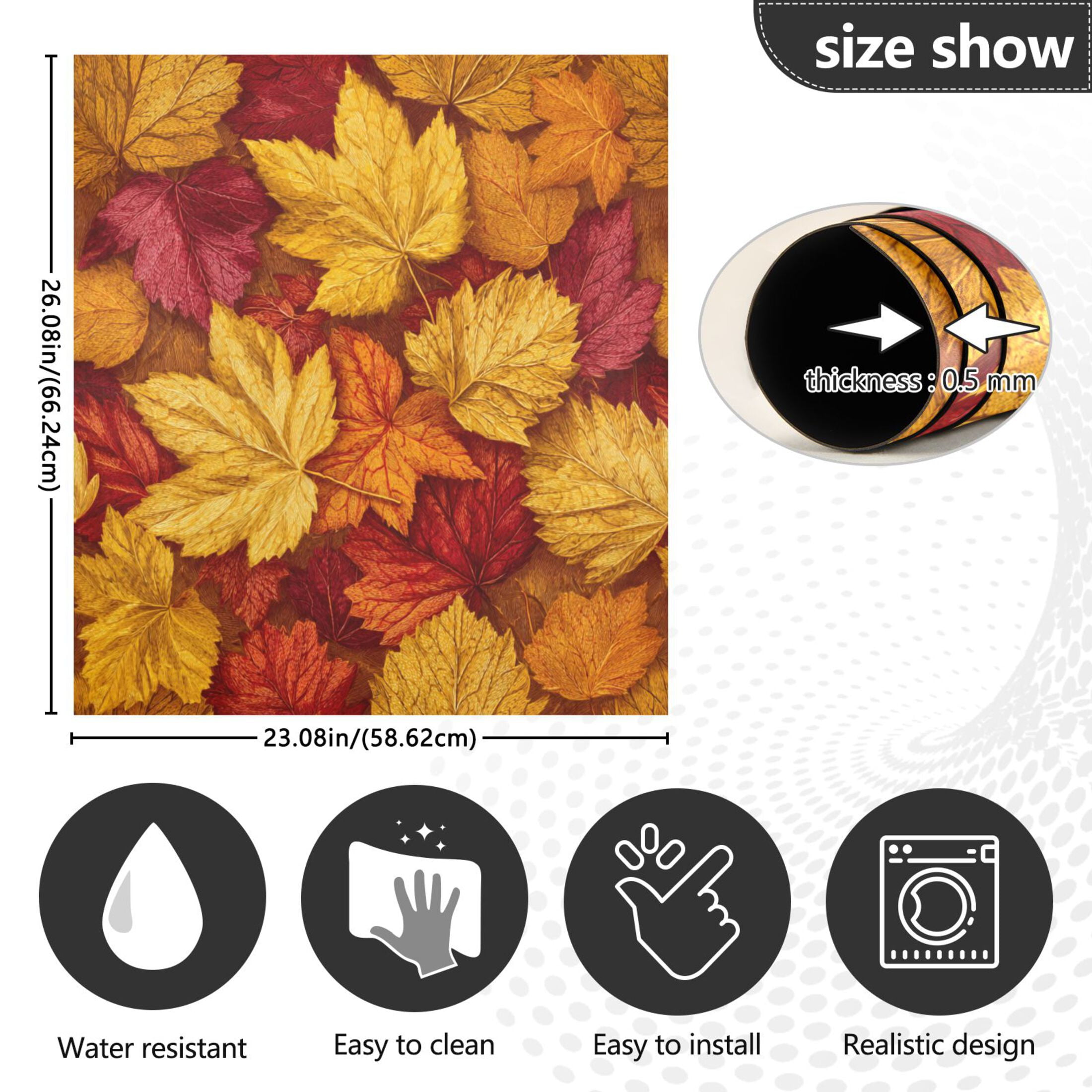 Dishwasher Magnetic Refrigerator Magnet Cover Sticker Home Decorative 23"x26" Shades Of Yellow