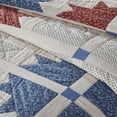 thumbnail image 5 of VHC Brands Celebration Farmhouse Quilt Reversible Patchwork, Luxury King, Red Blue Creme, 120x105, 5 of 10