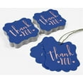 thumbnail image 5 of Inkdotpot Hang Tags Thank You Bridal Shower-Baby Shower-Retirement-Wedding-Birthday Favor Bracket Shape Gift Tags Real Rose Gold Foil Bonbonniere Tag Pack Of 100, 5 of 7