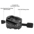 thumbnail image 3 of 360° Panorama Rotation Tripod Quick Release Plate Clamp Adapter for DSLR Cameras – CNC Aluminum Arca Swiss Compatible with 1/4” & 3/8” Mount Threads, 3 of 12