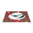 thumbnail image 3 of Christmas Trees Bells 12×18 inch Placemats Heat Resistant Washable Foldable Rectangular Placemats Set Decoration Indoor Outdoor for Kitchen Dining Table 4PCs, 3 of 8