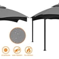 thumbnail image 3 of Eurmax 10x12 Gazebo Replacement Canopy 2 Tier Replacement Canopy,Gray, 3 of 5