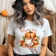 thumbnail image 2 of Pumpkin Spice Everything T-Shirt | Fall Coffee Pumpkin Graphic Tee for Women, Navy, Size XL, 2 of 6