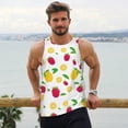 thumbnail image 5 of Rocae Strawberry and Lemon for Men's Workout Tank Top Men's Running Tank Top Dry Fit Athletic Workout Tank Tops3X-Large, 5 of 9