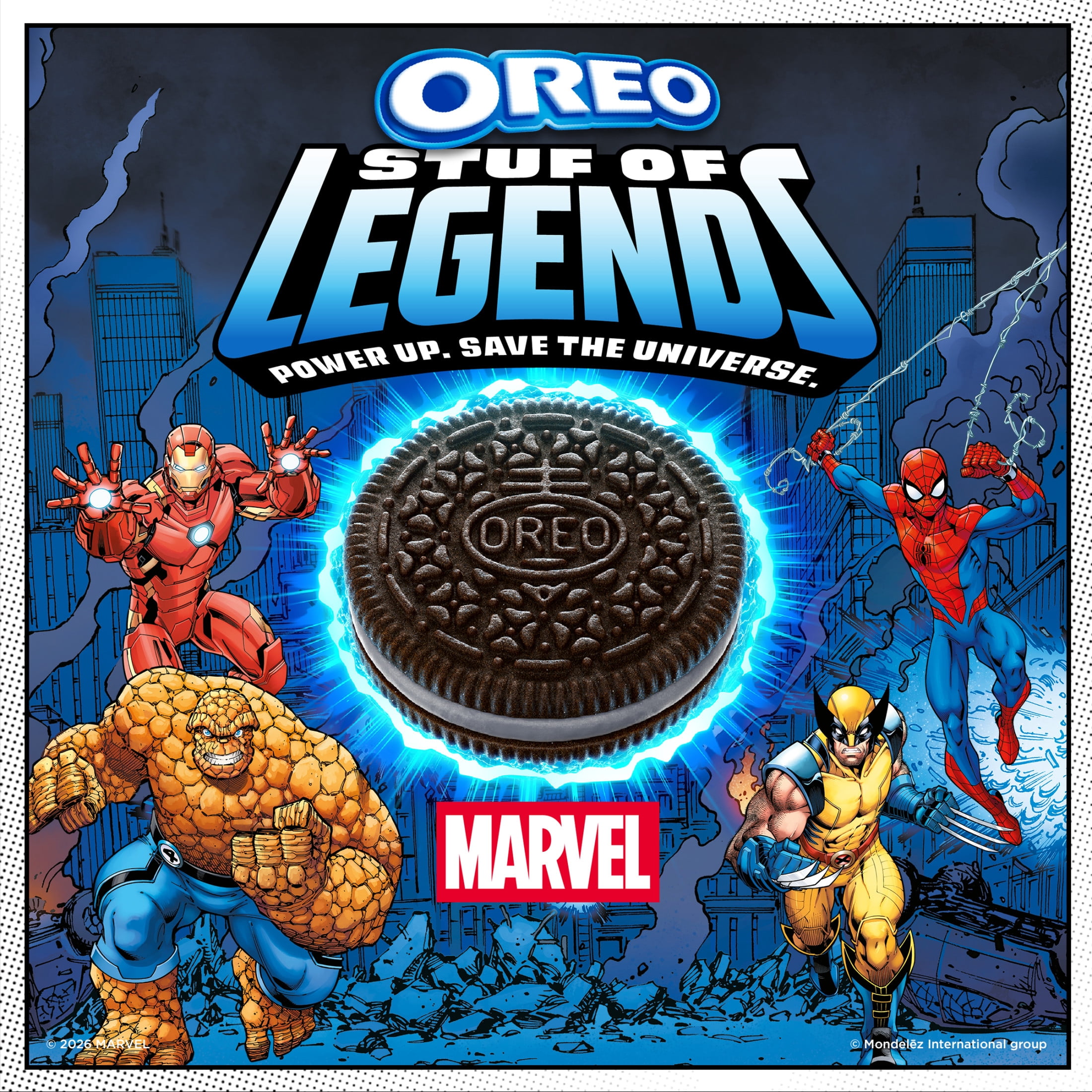 MARVEL OREO Stuf of Legends Chocolate Sandwich Cookies, Special Edition, 10.68 oz