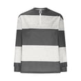 thumbnail image 3 of Women's Colorblock Sweatshirt Fall Casual Crewneck Zip Long Sleeve Shirts Loose Comfy Pullover Tops, 3 of 5
