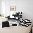 thumbnail image 5 of Erosebridal Neutral Art 7 Pieces Bedding Comforter Set,Modern Stripe Aesthetic Full Bedding Set For Teens,Reversible, 5 of 7