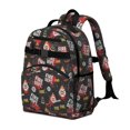 thumbnail image 2 of Fireman and Helmet Black Pattern Backpack for School, Cute School Bag with Adjustable Shoulder Straps and Padded Back, 15.25"x11.5"x5.25", 2 of 5