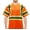Orange, variant on Men's Mesh Class 2 Type R Safety High Visibility Reflective Neon Work Shirt (Yellow, S)