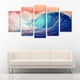thumbnail image 2 of Juego de Cuadros Decorativos, Ola de Mar, Estilo Marino y Abstracto, 5 Piezas, Ideal para Salas y Casas de Playa, 150x80cm, 2 of 5