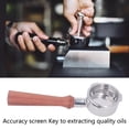 thumbnail image 3 of 58mm Bottomless Portafilter Solid Wood Handle Stainless Steel Basket Detachable 3 Ear Coffee Portafilter Barsetto, 3 of 7
