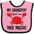 thumbnail image 3 of Inktastic My Grandpop Loves Me Crab Boys or Girls Baby Bib, 3 of 4
