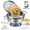Silver, variant on Jetcloudlive Deep Fryer Pot,Japanese Tempura Small Deep Fryer Stainless Steel Frying Pot With Thermometer,Lid And Oil Drip Drainer Rack for French Fries Shrimp Chicken Wings and Shrimp
