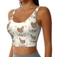 thumbnail image 2 of Xecao Flower Chicken for Sports Bra with Removable Pads, Crop Tank Top Design, Women's Longline Sports Bra - Non-Wired -, 2 of 9