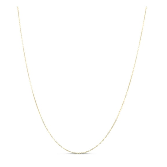 14K Yellow Gold 22in 1mm Adjustable Cable Chain with Lobster Clasp