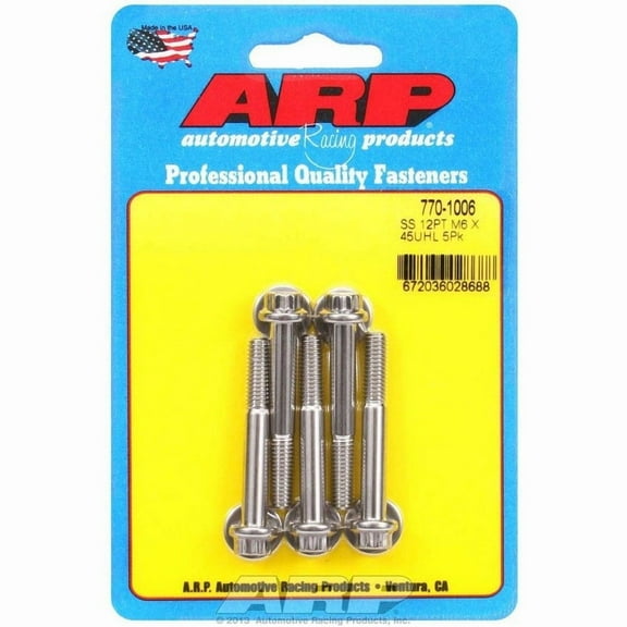 Arp S/S Bolt Kit - 12pt. (5) 6mm x 1.00 x 45mm