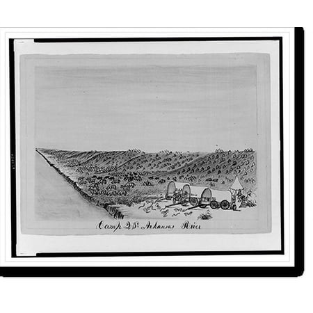 Historic Print, Camp 23rd Arkansas River, 16" x 20"