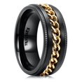 thumbnail image 1 of Fidget de acero inoxidable Ring King Will Intertwine para hombre, 1 of 7
