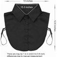 thumbnail image 4 of Detachable Dickey Collar Blouse for Women, Fake Half Shirts Faux False Collar for Girls Favors, 4 of 8