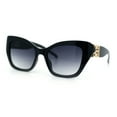 thumbnail image 4 of Womens Oversized Cat Eye Designer Fashion Luxury Sunglasses Black - Smoke, 4 of 8