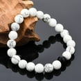 thumbnail image 6 of Yesbay 2Pcs Unisex Distance Bracelet Couple His Hers Black Matte Beads White Howlite,Distance Bracelet, 6 of 7