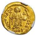 thumbnail image 3 of Byzantine Gold Solidus Maurice Tiberius (582-602 AD) AU NGC S-478, 3 of 3