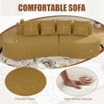 thumbnail image 5 of Villeston Curved 3 Seat Sectional Sofa ,Compressed Modular Sectional Sofa for Living Room,Mutard Yellow, 5 of 6