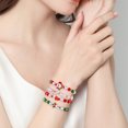 thumbnail image 5 of Qocolhg Christmas Decorations Indoor Outdoor, Christmas Bracelet Multi Layered Stackable Artificial Beaded Chain Jewelry Jewelry Bag Snowflake Christmas Tree Reindeer Bracelet Set, on Sale Clearance!, 5 of 6