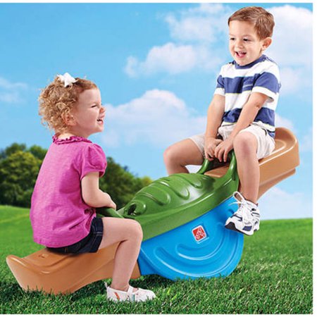 Step2 Play Up Teeter Totter, New Modern Look, Features Two Side Contoured Seats with Easy Grip Handle Bars