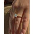 thumbnail image 5 of SOLITAIRE JEWELS 3Ct Round Brilliant Moissanite Diamond Engagement Ring 18K Yellow Gold With Bar Pave and Hidden Halo, 5 of 8