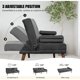 thumbnail image 4 of 3 in 1 Convertible Sofa Bed Upholstered Small Folding Loveseat Couch w/Removable Armrest, Modern Futon Recliner Sleeper My Lux Decor Round, 4 of 5