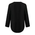 thumbnail image 4 of yunLCZ Classic-Fit Long-Sleeve Dress Button Women Ladies Clothing Loose Shirt Chiffon Zipper Long Sleeves Plus Size Tops, 4 of 4