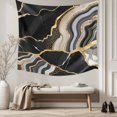 thumbnail image 5 of Black Marble Tapestry for Bedroom Wall Hanging Tapestry, Grey Gold Texture Vintage Farmhouse Art Ceiling Backdrop Tapestries Poster Blanket Wall Decor for Teens Room Living Room Dorm 39" x 59", 5 of 8