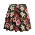 thumbnail image 7 of SEANATIVE Women Tennis Skort with 2 Inner Pockets Built-in Shorts Pleated Mini Skirts Lightweight Stretchy Breathable Golf Pickleball Running Skort, L, Tropical Hibiscus Flower Leaf, 7 of 7