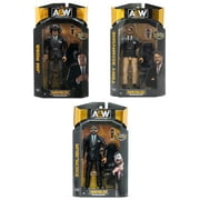 Package Deal - (Set of 3) (Announcers - Jim Ross, Tony Schiavone & Excalibur) AEW Ringside Exclusive Jazwares AEW Toy Wrestling Action Figures