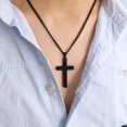 thumbnail image 4 of Jiaroswwei Fashion Men Simple Cross Pendant Alloy Necklace Chain Jewelry Christmas Day Gift, 4 of 8