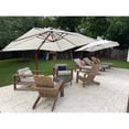 thumbnail image 4 of PURPLE LEAF  9 x 12ft Rectangle Wood Pattern Patio Cantilever Umbrella Navy Blue, 4 of 5