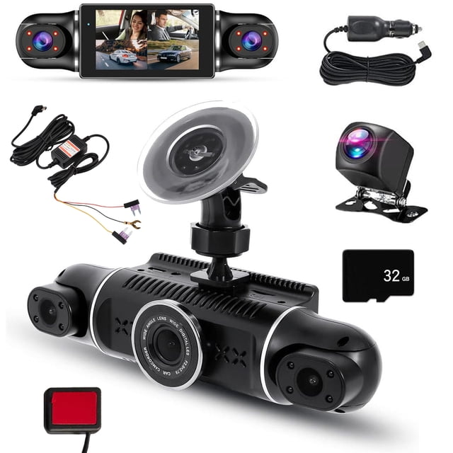 fastboy ABS 4 Channel Vehicle Camera Driving Recorder Video Recorder Car DVR DVR Dash Cam Loop Recording 32GB
