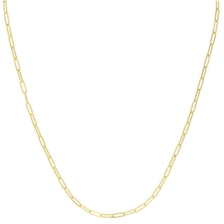 Royal Chain ZPCLIP060-18 18 in. 10K Yellow Gold 2.5 mm Paperclip Link Chain with Pear Shaped Lobster Clasp