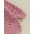 thumbnail image 6 of Bagilaanoe Baby Girl Boy Valentine's Day Clothes Newborn Knitted Sweater Long Sleeve Letter Heart Embroidery Pullover 3M 6M 9M 12M 18M Infant Warm Jumpers Tops Fall Loose Knitwear, 6 of 9