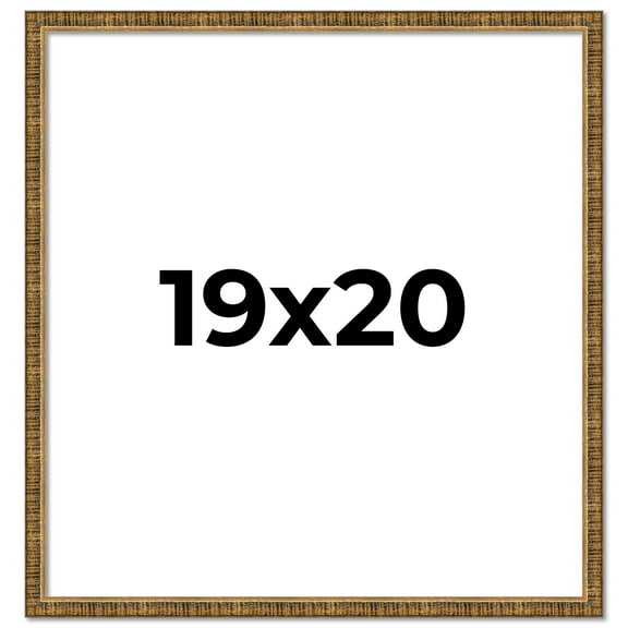 19x20 Frame Gold Kingsley Distressed Solid Wood Picture Frame Width 0.75 Inches | Interior Frame