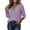 Purple Blouses, variant on Cute Blouses for Women Trendy Plain V Neck 3/4 Sleeve Ruffle Linen Loose Fit Tees Summer Fashion Casual T-Shirt Khaki Blouses XXXL