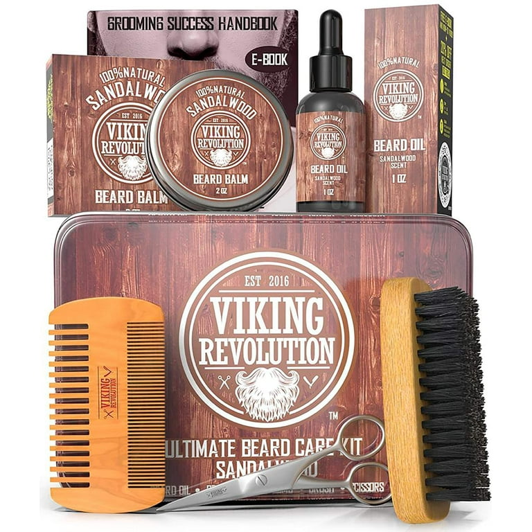 Viking Revolution Beard Grooming Kit for Men - Ultimate Beard Kit - Bo –  BABACLICK