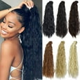 thumbnail image 1 of EcoNesxp extensions de Queue de Cheval extensions de Queue de Cheval à clip Brun Foncé pour Femmes Cheveux Longs Bouclés Brun Foncé extensions de Queue de Cheval, 1 of 5