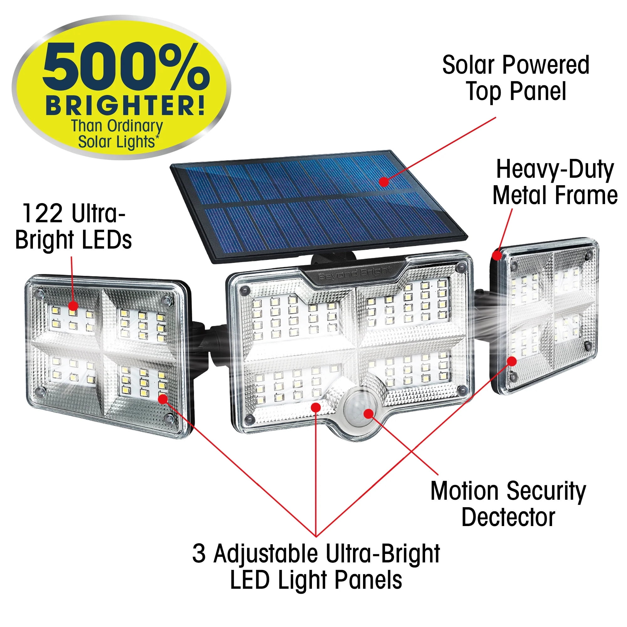 Beyond Bright X3 Motion Activated Ultra Bright Solar Flood Light